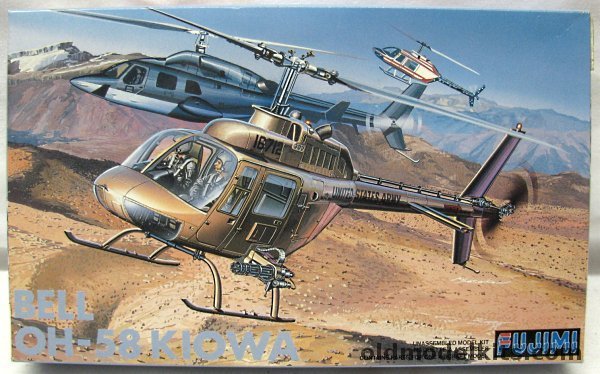 Fujimi 1/48 Bell OH-58 Kiowa (Military Bell 206) - US Army 'Ranger' 120th AHC at Bien Hoa Vietnam 1970 / US Army / Canadian Armed Forces, 30023 plastic model kit